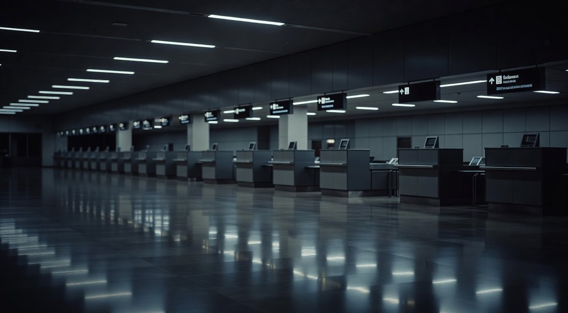 야간 공항 출발층 이미지 — 김포 공항 착각 안내
